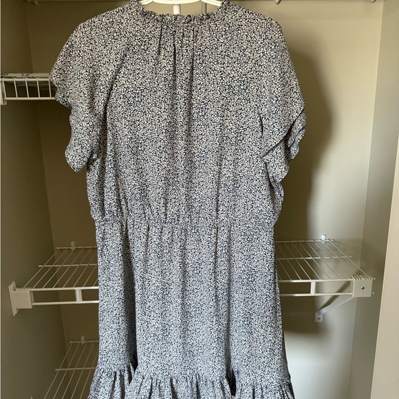 Blue and White Ruffled Dress - Picture 2 of 2